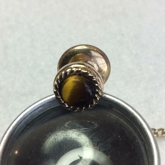 FINAL SALE PRICE Men’s Tie Tacks - Green, Black , Pearl & Tiger Eye - Picture 8 of 9